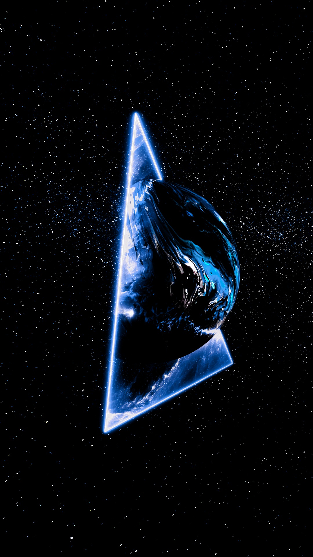 Обои атмосфера, Галактика, треугольник, астрономический объект, автомобильное освещение в разрешении 1080x1920