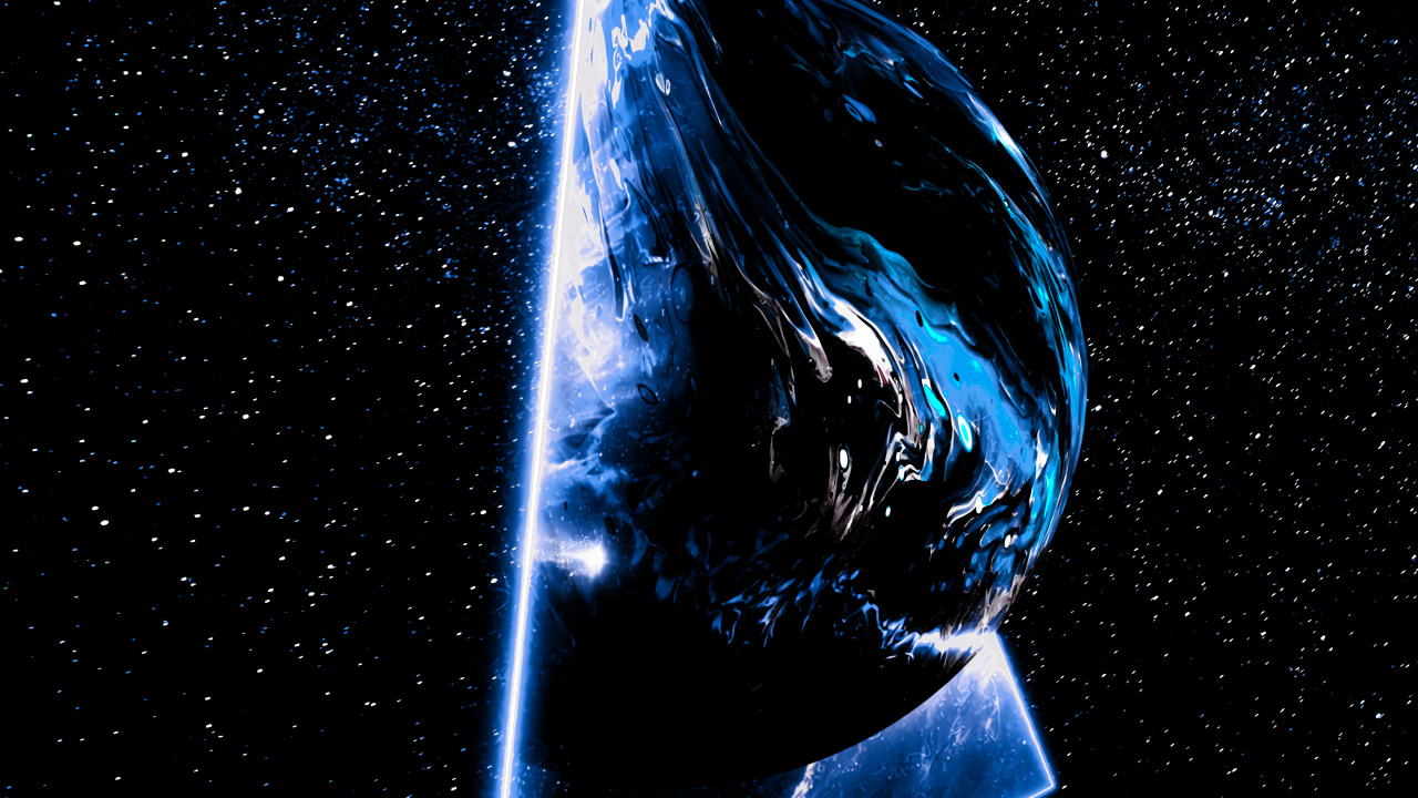 Обои атмосфера, Галактика, треугольник, астрономический объект, автомобильное освещение в разрешении 1280x720