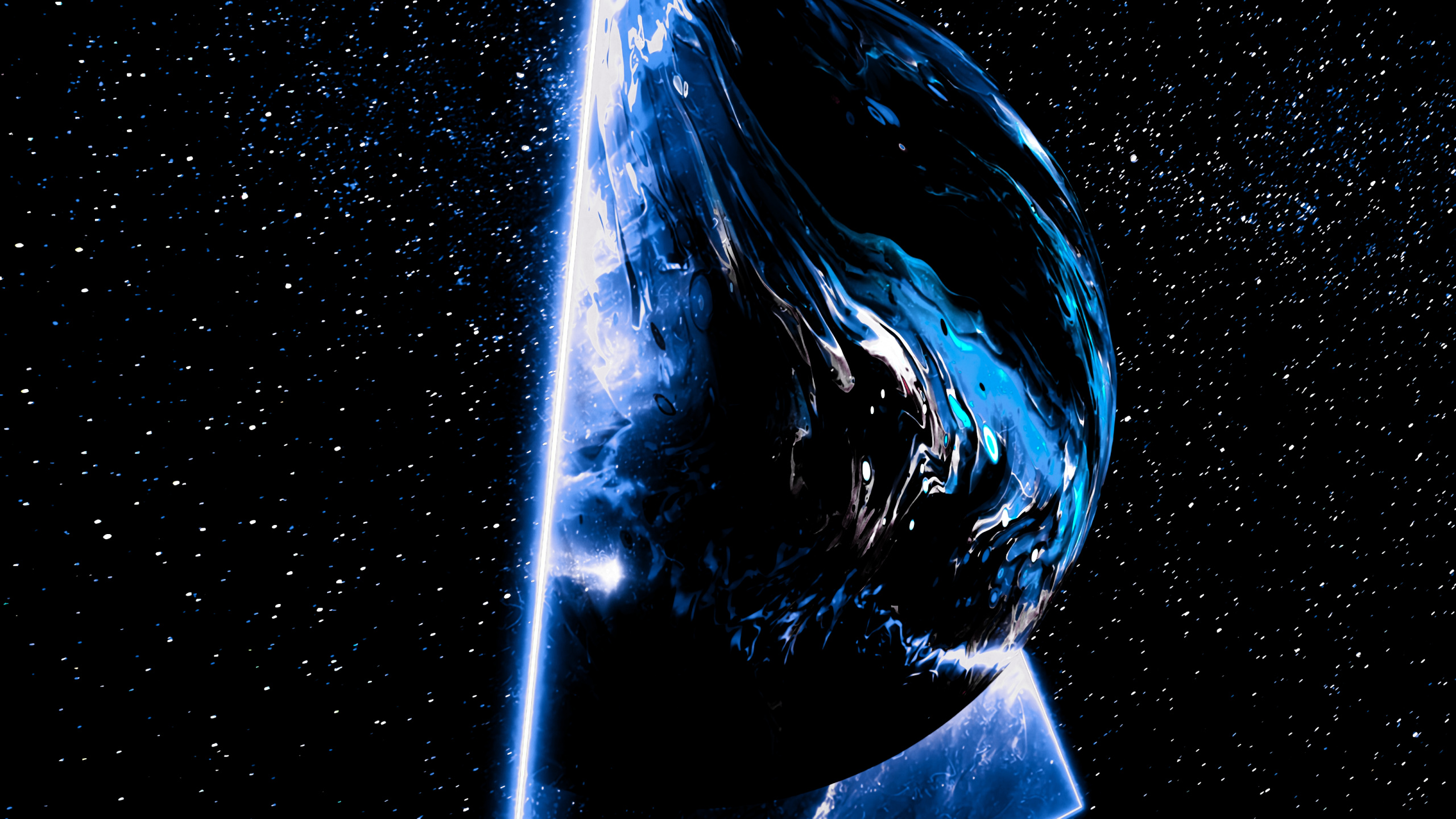 Обои атмосфера, Галактика, треугольник, астрономический объект, автомобильное освещение в разрешении 2560x1440