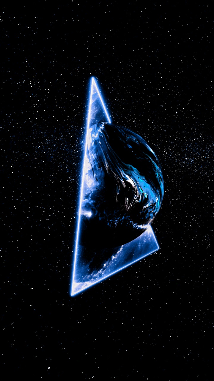 Обои атмосфера, Галактика, треугольник, астрономический объект, автомобильное освещение в разрешении 720x1280