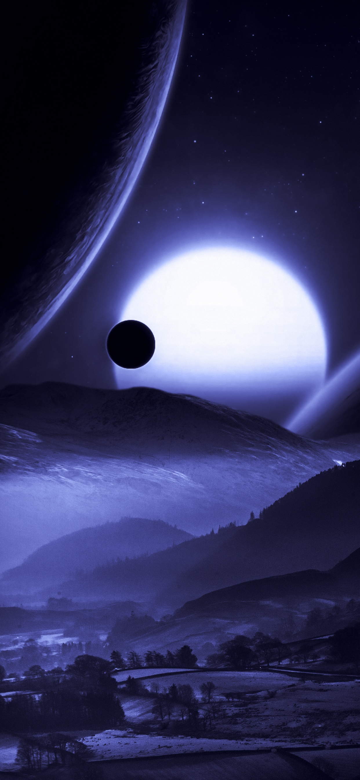 Обои атмосфера, свет, мир, природа, черный в разрешении 1242x2688