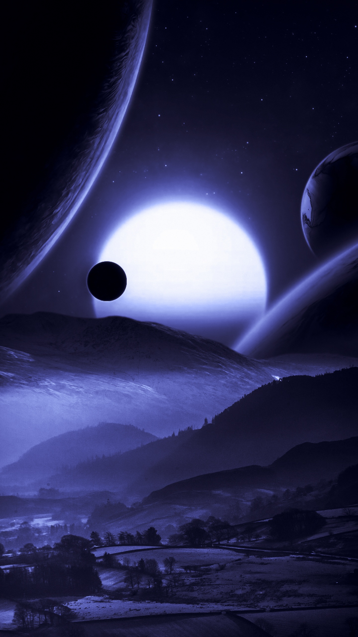 Обои атмосфера, свет, мир, природа, черный в разрешении 1440x2560