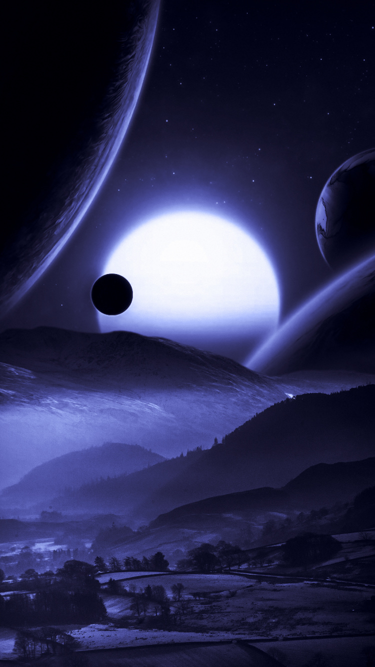 Обои атмосфера, свет, мир, природа, черный в разрешении 750x1334