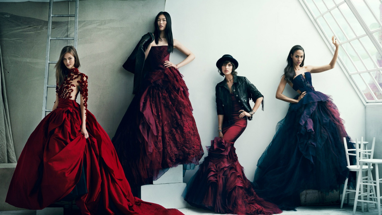 Обои мода, модель, платье, манекенщица, высокая мода в разрешении 1280x720