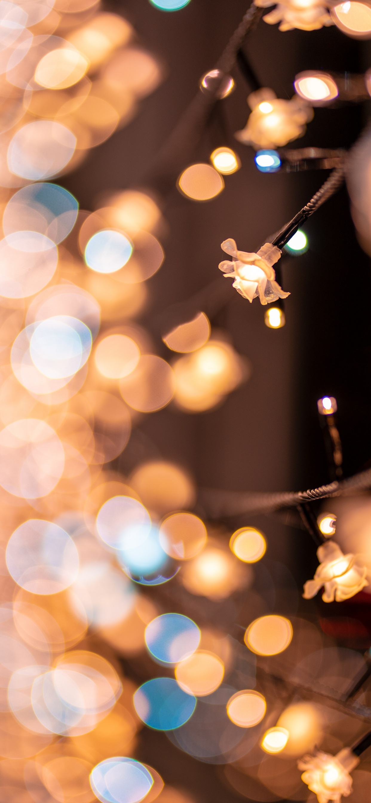 Обои свет, освещение, дерево, Рождество, дизайн интерьера в разрешении 1242x2688