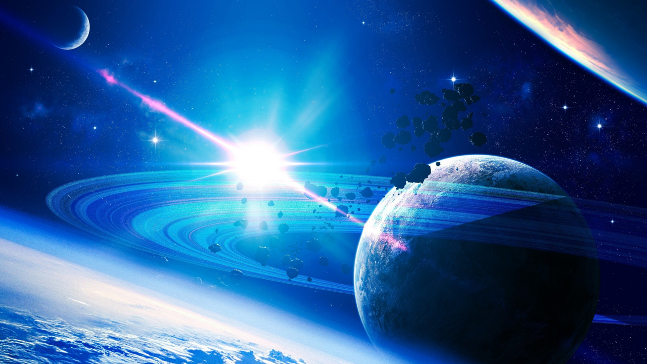 Обои планета, земля, космос, космическое пространство, атмосфера в разрешении 1280x720