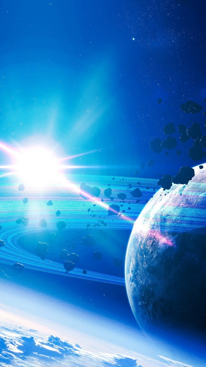 Обои планета, земля, космос, космическое пространство, атмосфера в разрешении 720x1280