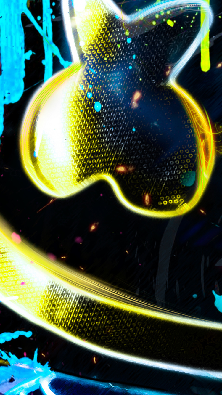 Обои неон, графический дизайн, психоделическое искусство, графика, арт в разрешении 750x1334