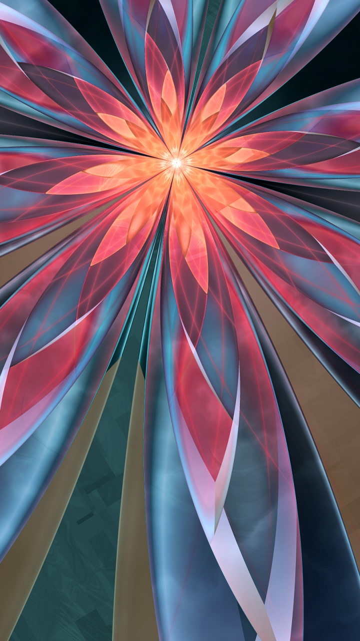 Обои графика, цветок, космос, абстракция, лепесток в разрешении 720x1280