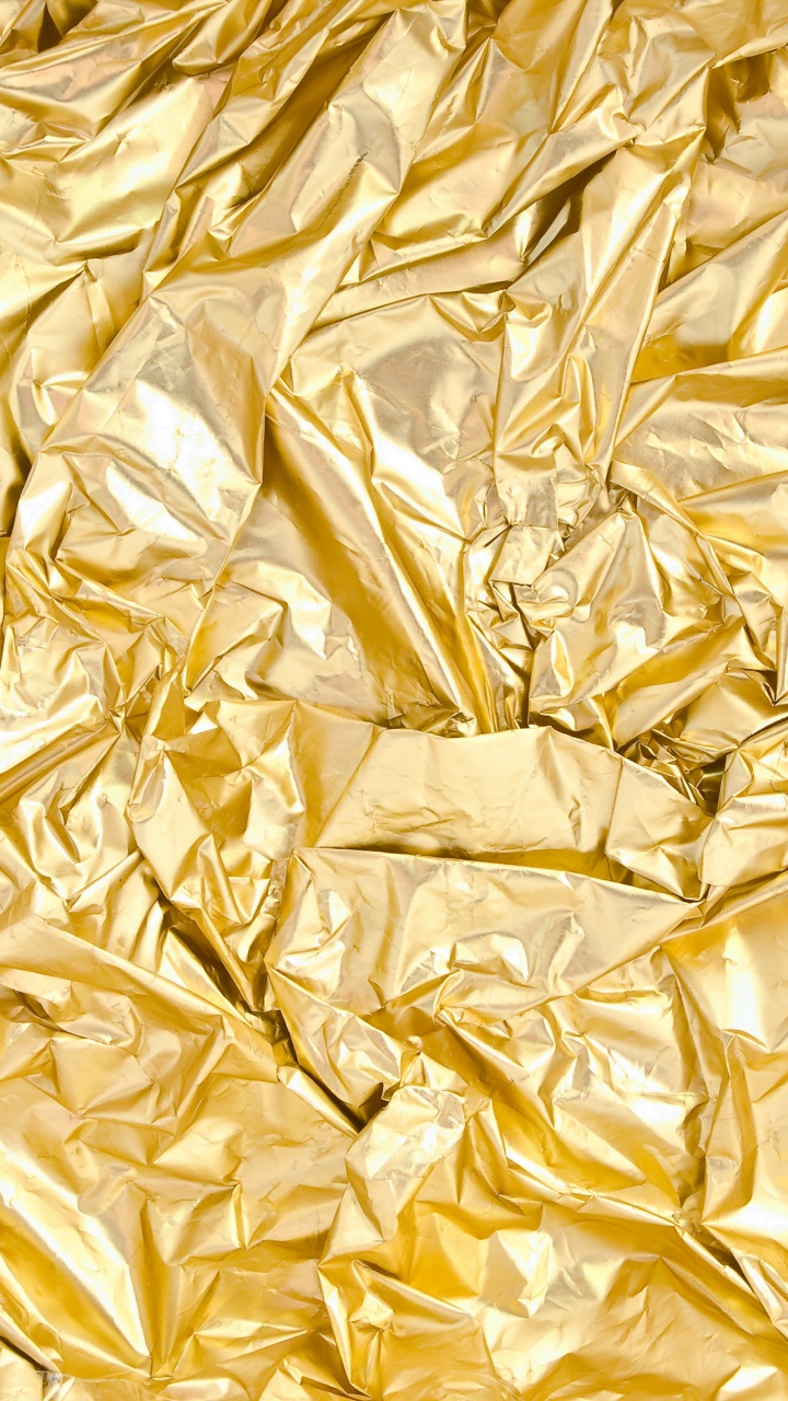 Обои золото, сусальное золото, желтый, узор, материал в разрешении 720x1280