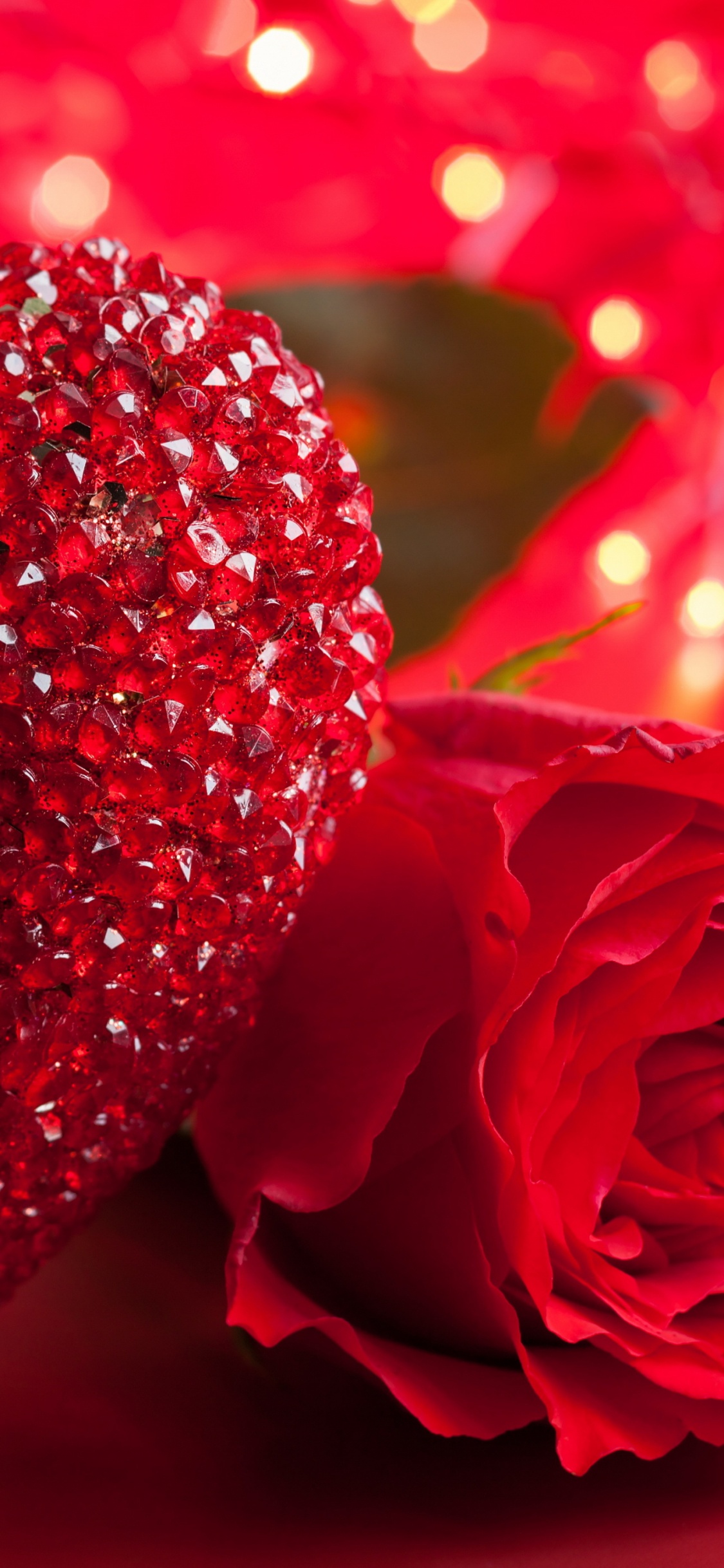 Обои День Святого Валентина, роман, сердце, красный цвет, любовь в разрешении 1125x2436