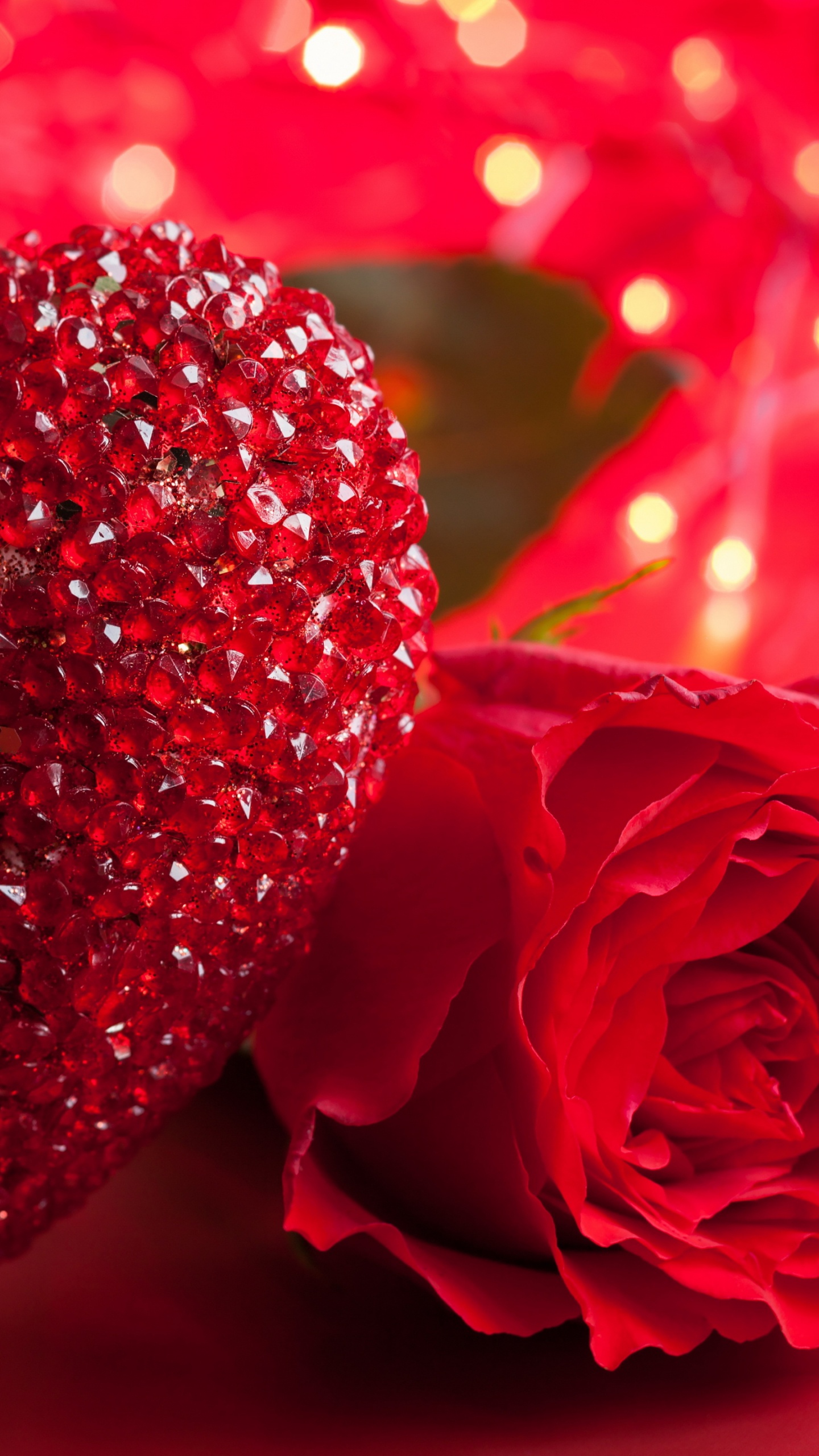 Обои День Святого Валентина, роман, сердце, красный цвет, любовь в разрешении 1440x2560