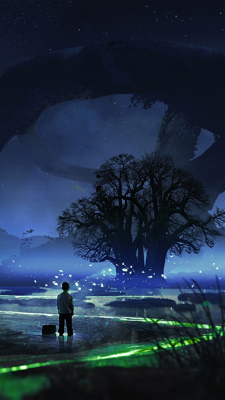 Обои видеоигра, полночь, программа, кожа, небо в разрешении 720x1280