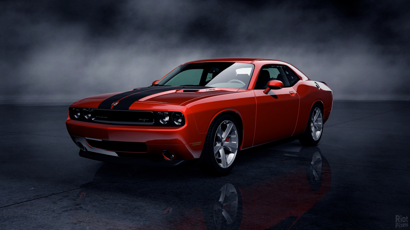 Обои dodge, авто, красный цвет, мускул кар, шина в разрешении 1366x768