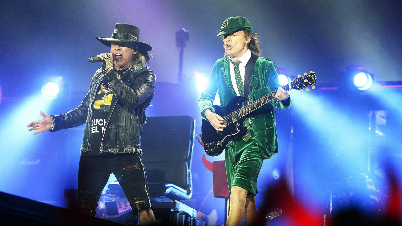 Обои Аксель Роуз, ac dc, Guns N Roses, ведущий вокал, Представление в разрешении 1280x720