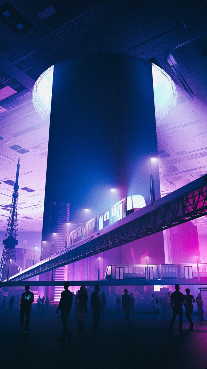 Обои отражение, иллюстрация, арт, архитектура, графический дизайн в разрешении 720x1280