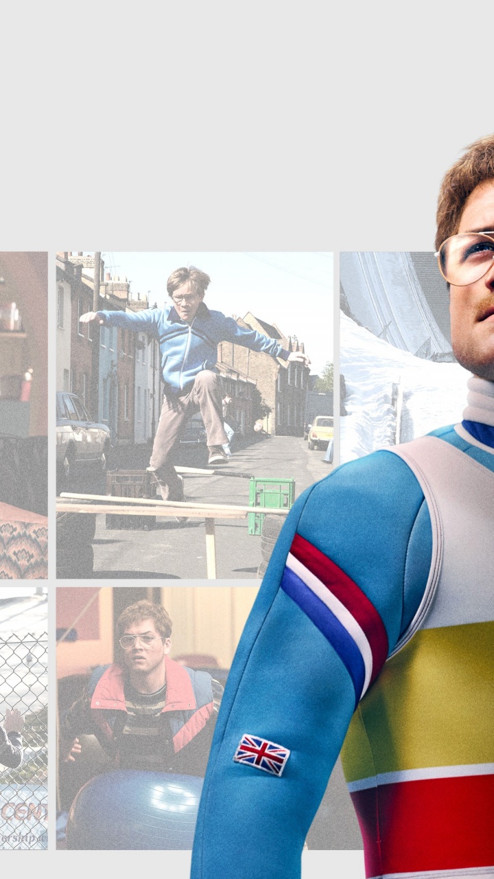 Обои эдди орел, Тарон Эгертон, Хью Джекман, эдди орел эдвардс, Бронсон Пири в разрешении 720x1280