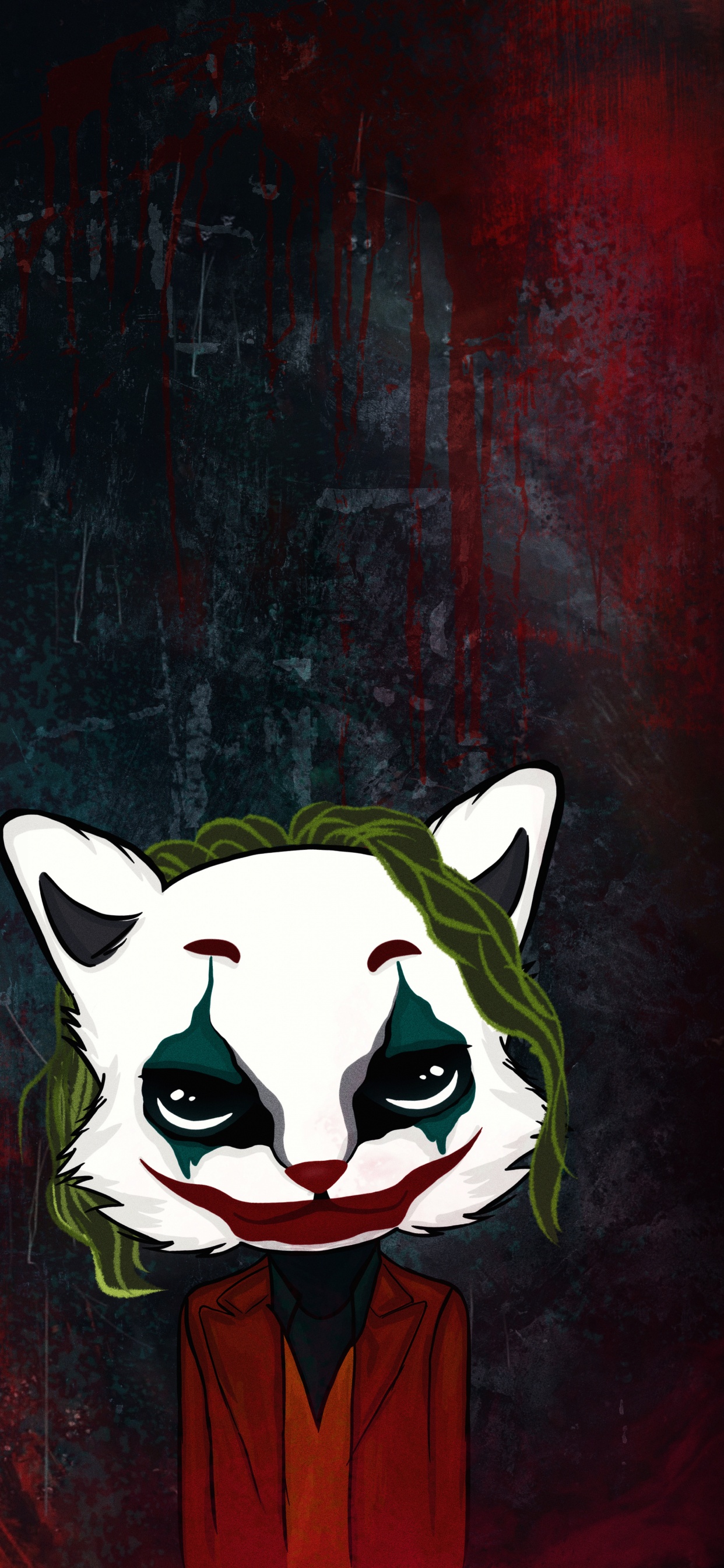 Обои иллюстрация, рисование, кошачьих, пасть, кошки малого и среднего размера в разрешении 1242x2688