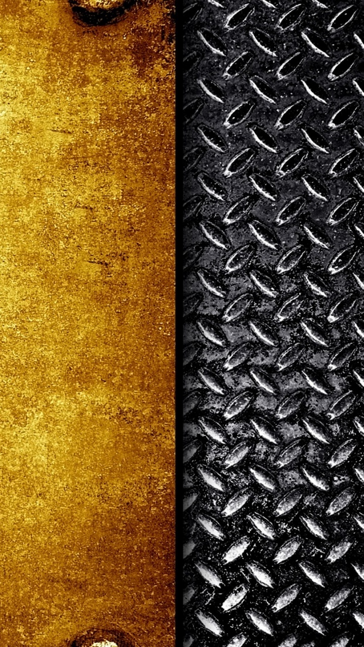Обои металл, текстура, сталь, желтый, узор в разрешении 720x1280