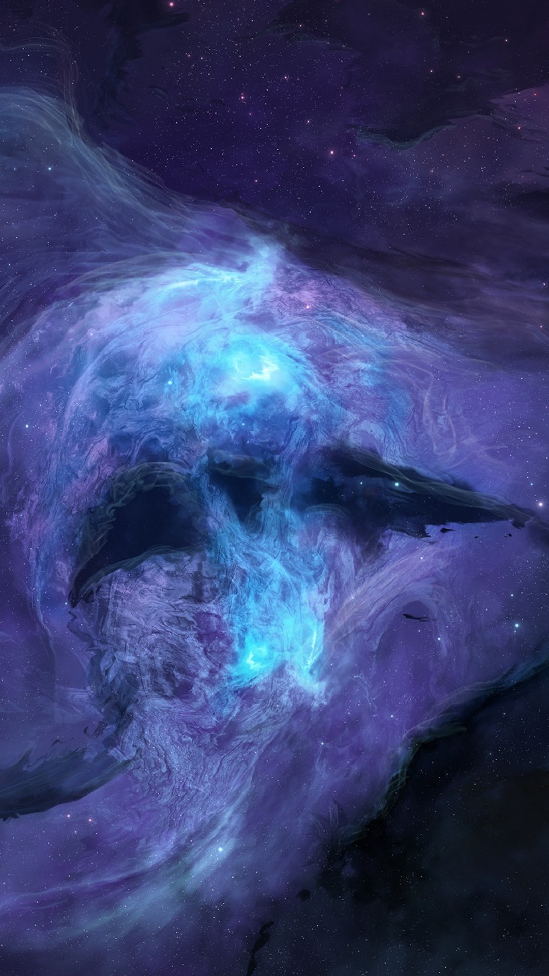 Обои Галактика, туманность, звезда, космос, космическое пространство в разрешении 1080x1920