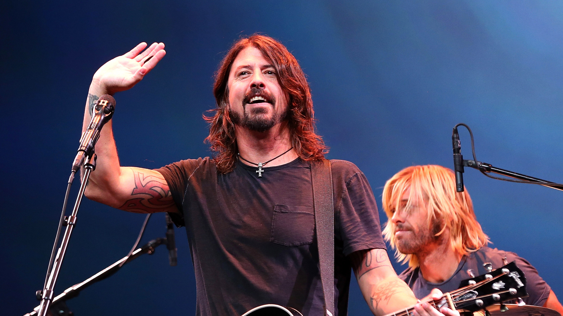 Обои Дэйв Грол, Foo Fighters, ведущий вокал, гитара, музыкант в разрешении 1920x1080