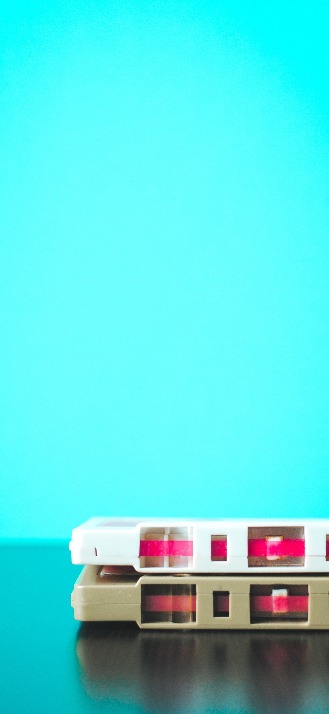 Обои зеленый, красный цвет, бирюза, синий, розовый в разрешении 1125x2436