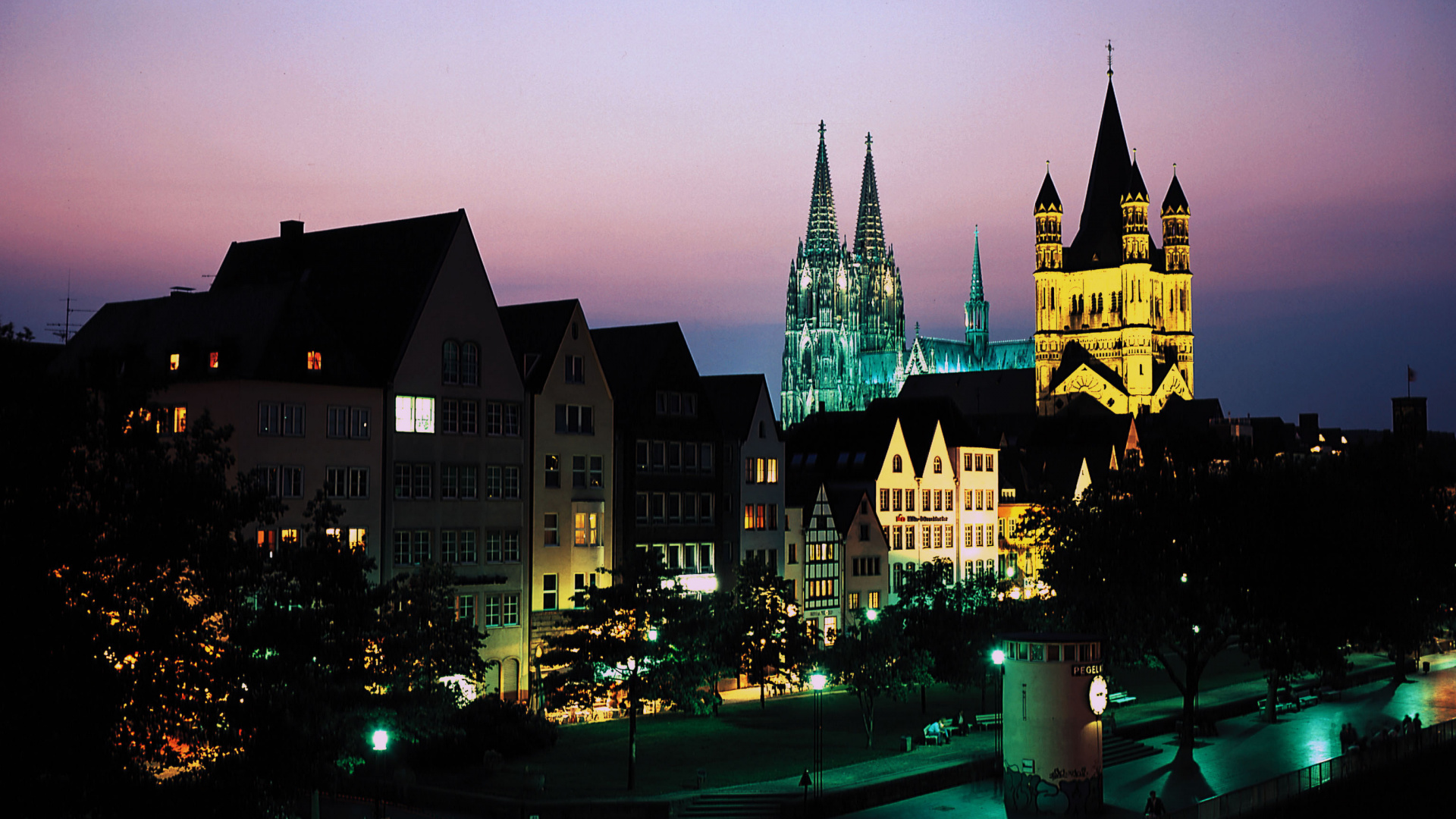 Обои ориентир, Кельнский Собор, городской район, город, метрополия в разрешении 1920x1080