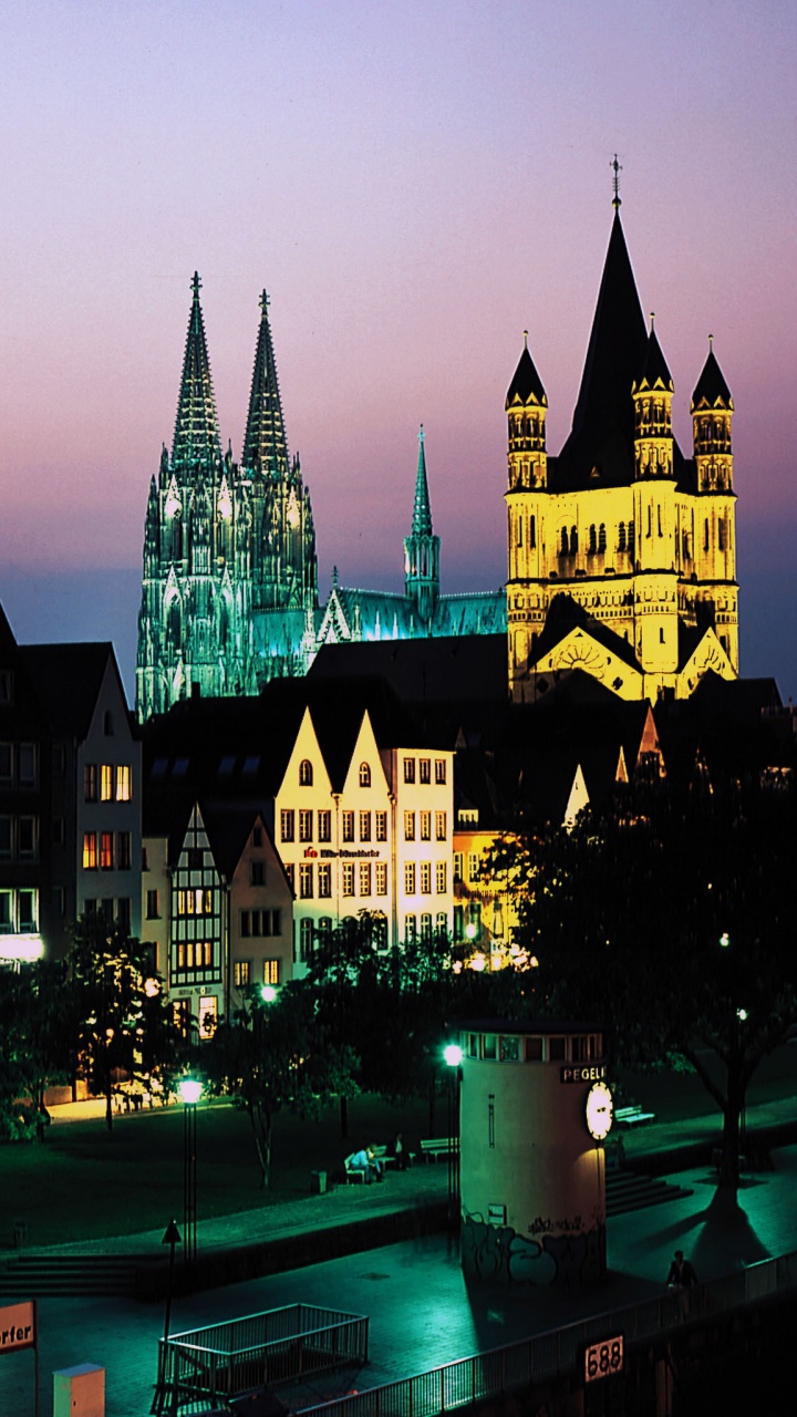 Обои ориентир, Кельнский Собор, городской район, город, метрополия в разрешении 720x1280