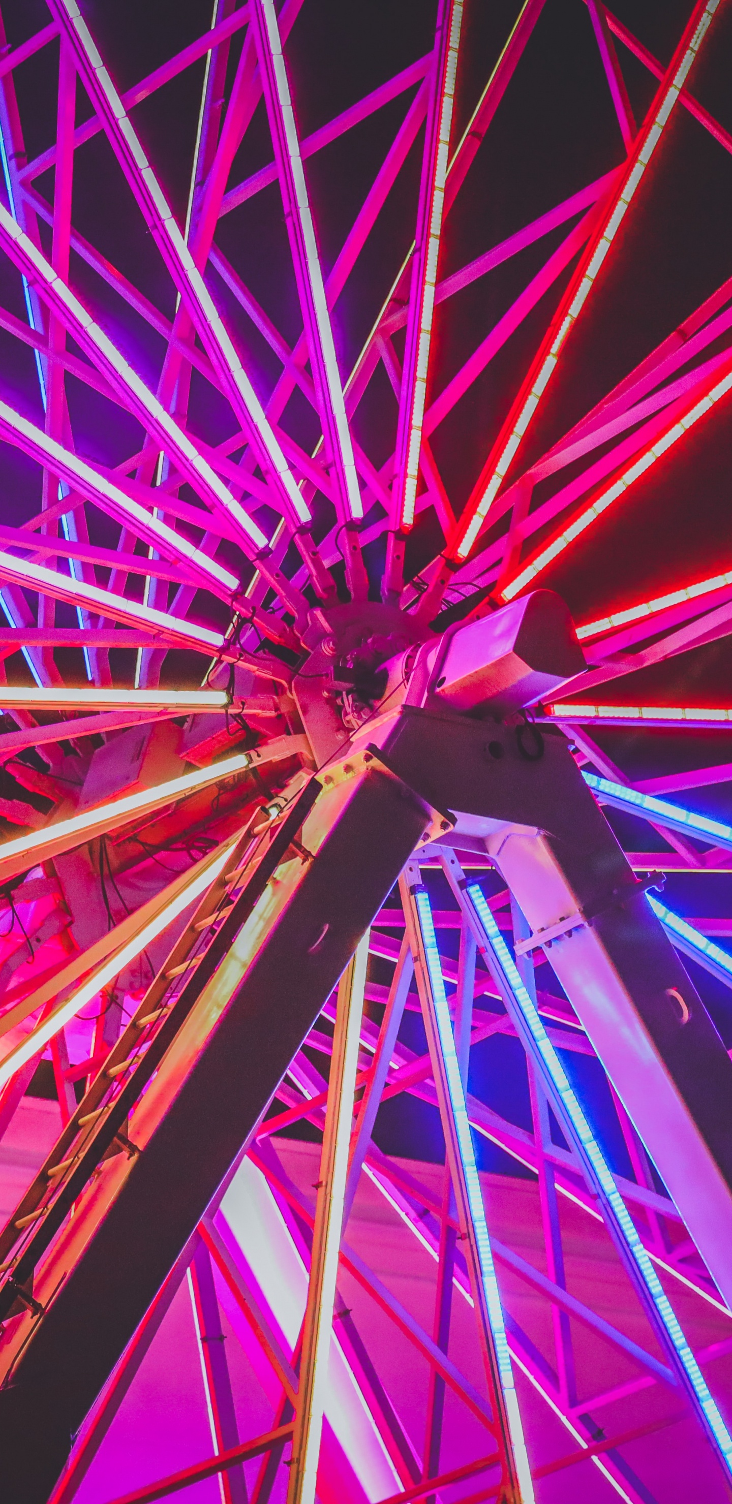 Обои группа организует, природа, красочность, синий, колесо обозрения в разрешении 1440x2960