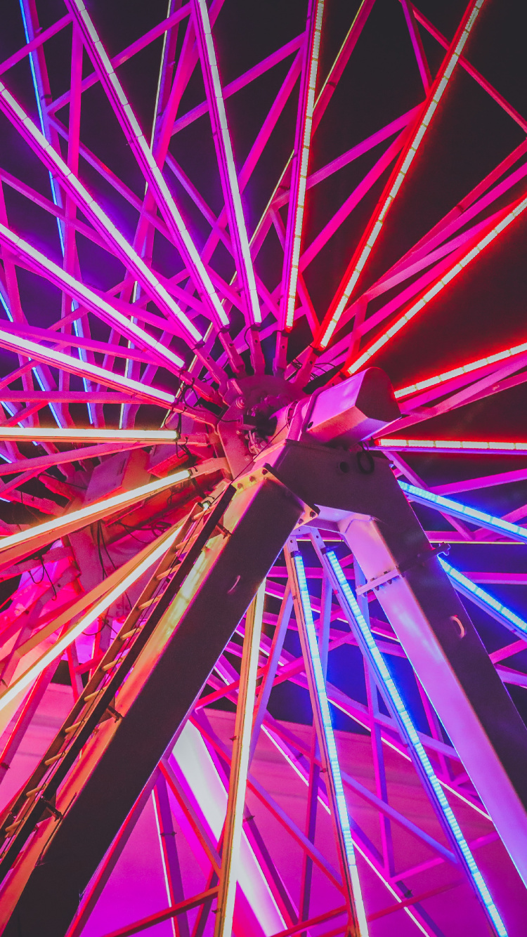 Обои группа организует, природа, красочность, синий, колесо обозрения в разрешении 750x1334