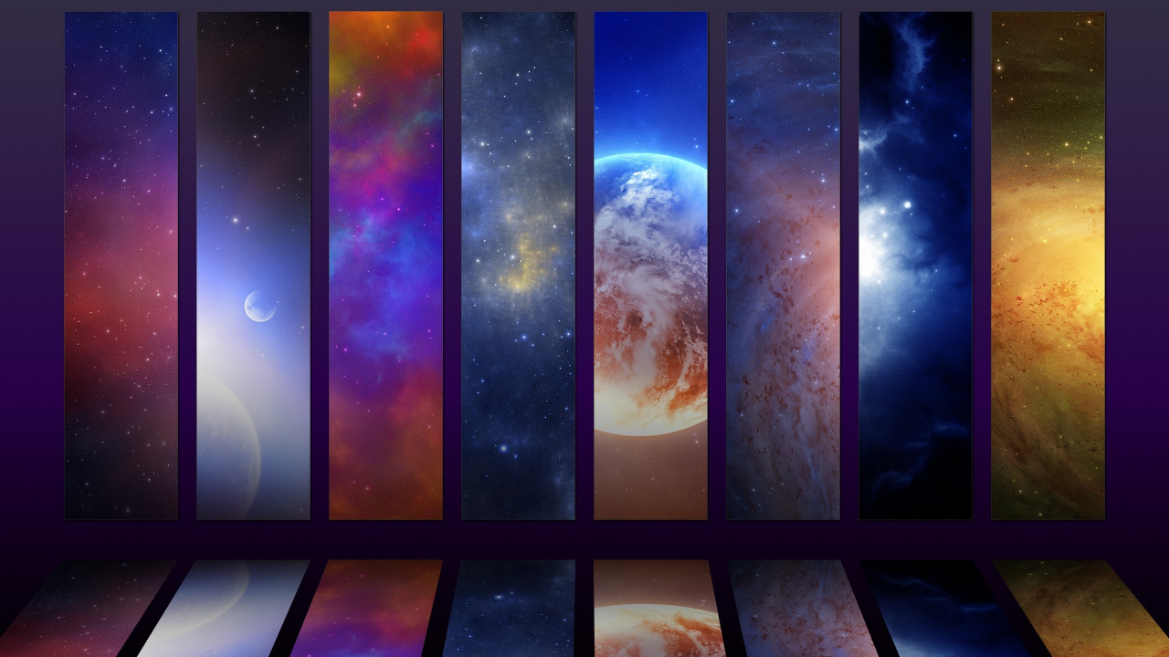 Обои космос, спецэффекты, планеты, космическое пространство, Галактика в разрешении 1280x720