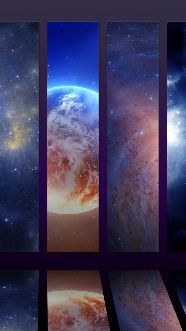 Обои космос, спецэффекты, планеты, космическое пространство, Галактика в разрешении 720x1280