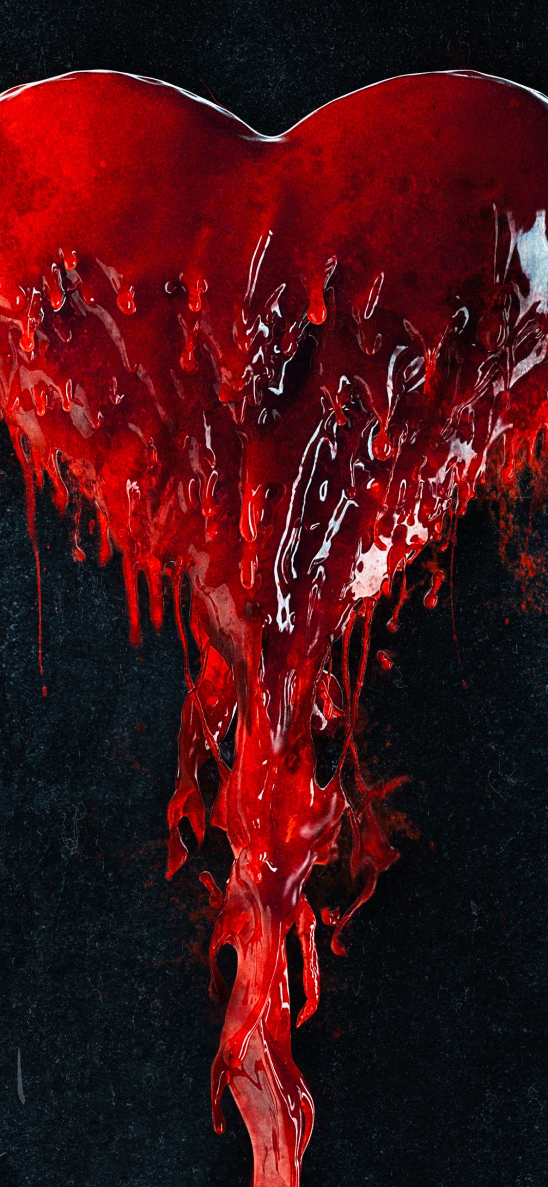 Обои красный цвет, сердце, орган, человеческое тело, любовь в разрешении 1125x2436