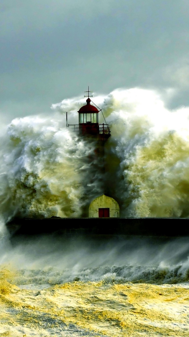 Обои ветровая волна, волна, облако, море, буря в разрешении 720x1280