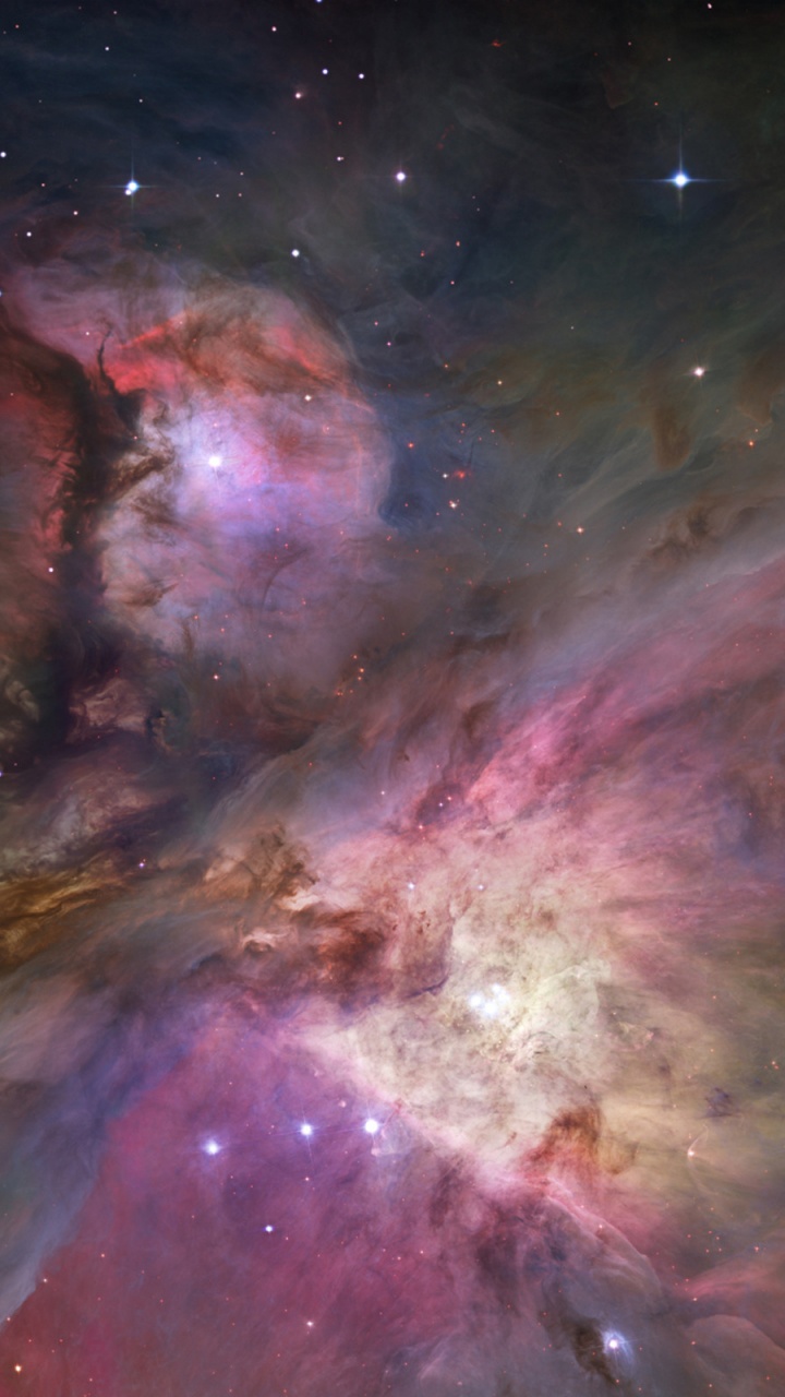 Обои Туманность Ориона, туманность, космический телескоп Хаббл, Орион, Астрономия в разрешении 720x1280