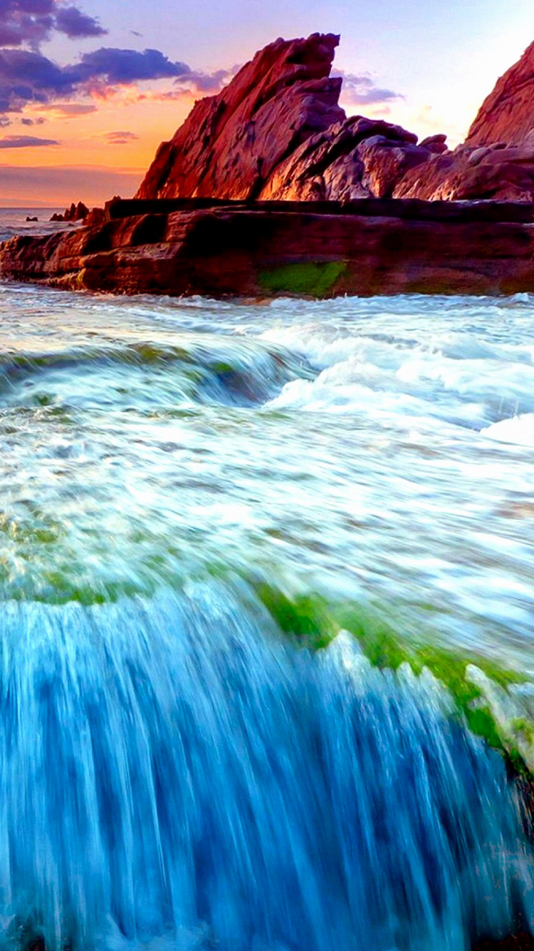 Обои природа, вода, гидроресурсы, волна, океан в разрешении 750x1334