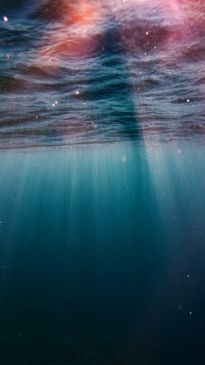 Обои синий, атмосфера, туманность, космос, вода в разрешении 720x1280