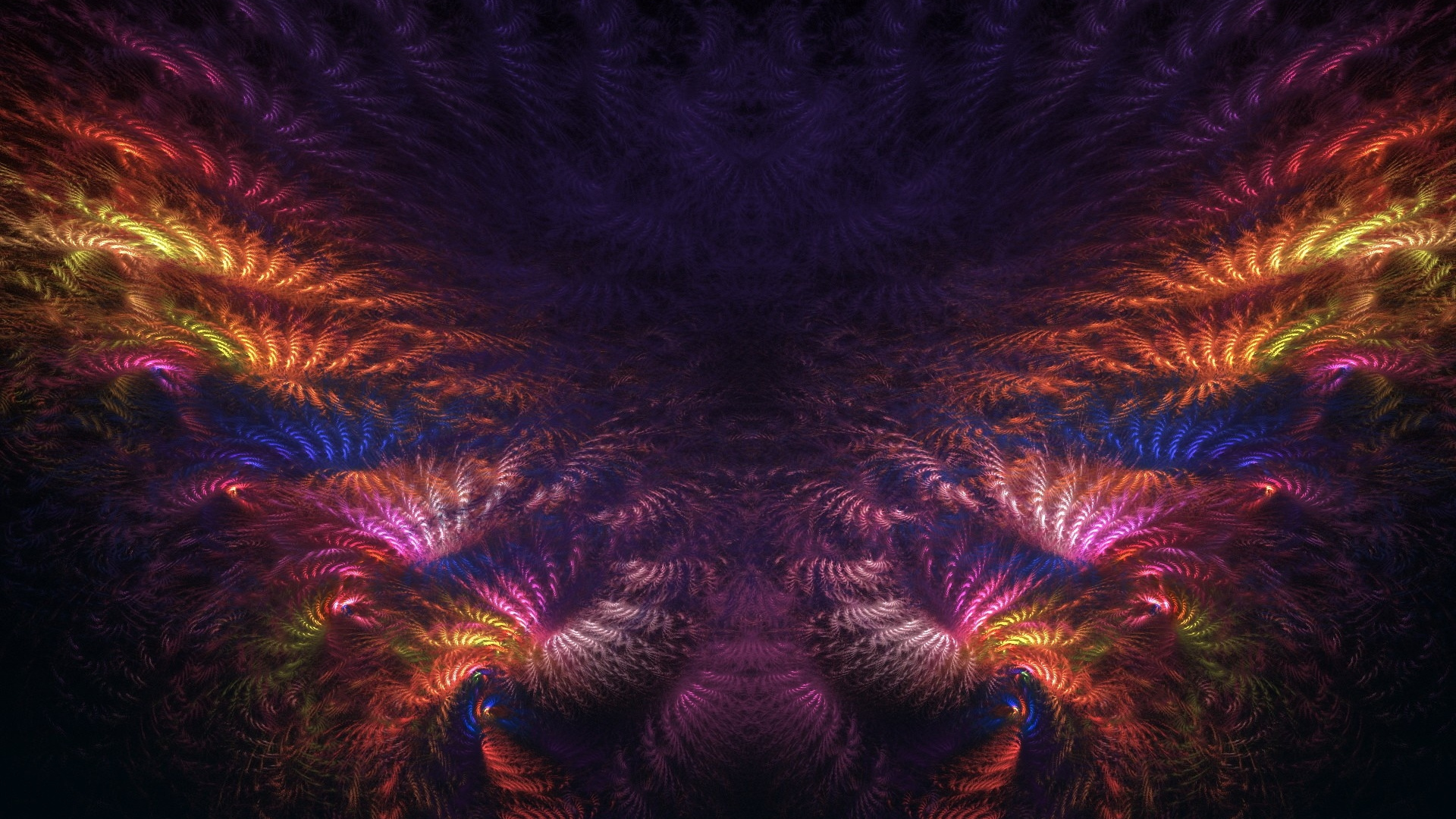 Обои фрактальное искусство, пурпур, фигура, спецэффекты, тьма в разрешении 1920x1080