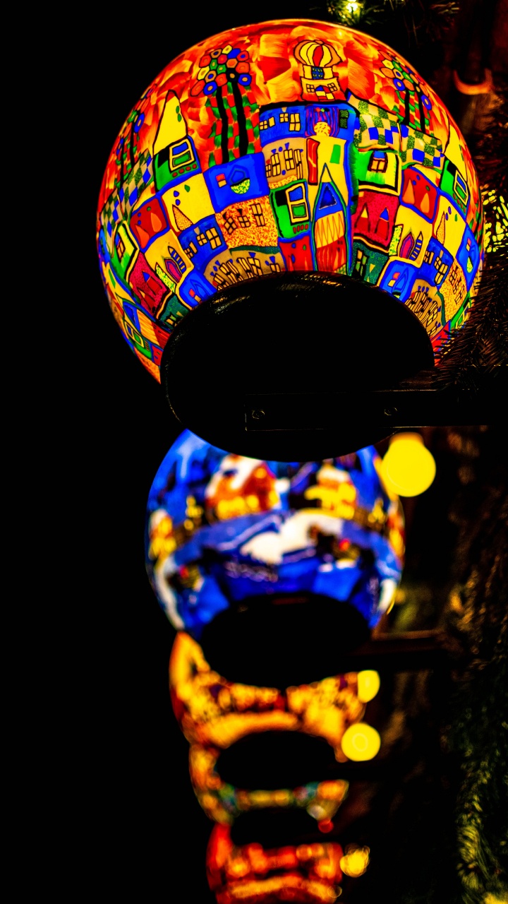 Обои витраж, голова, глаз, свет, освещение в разрешении 720x1280