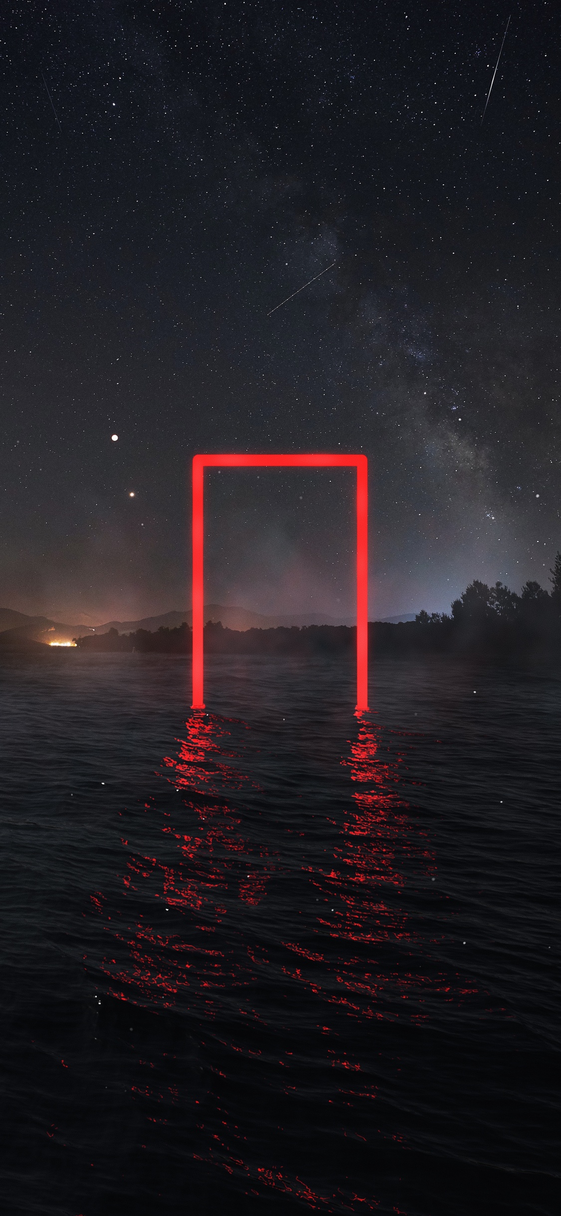 Обои атмосфера, вода, прямоугольник, горизонт, полутона и оттенки в разрешении 1125x2436