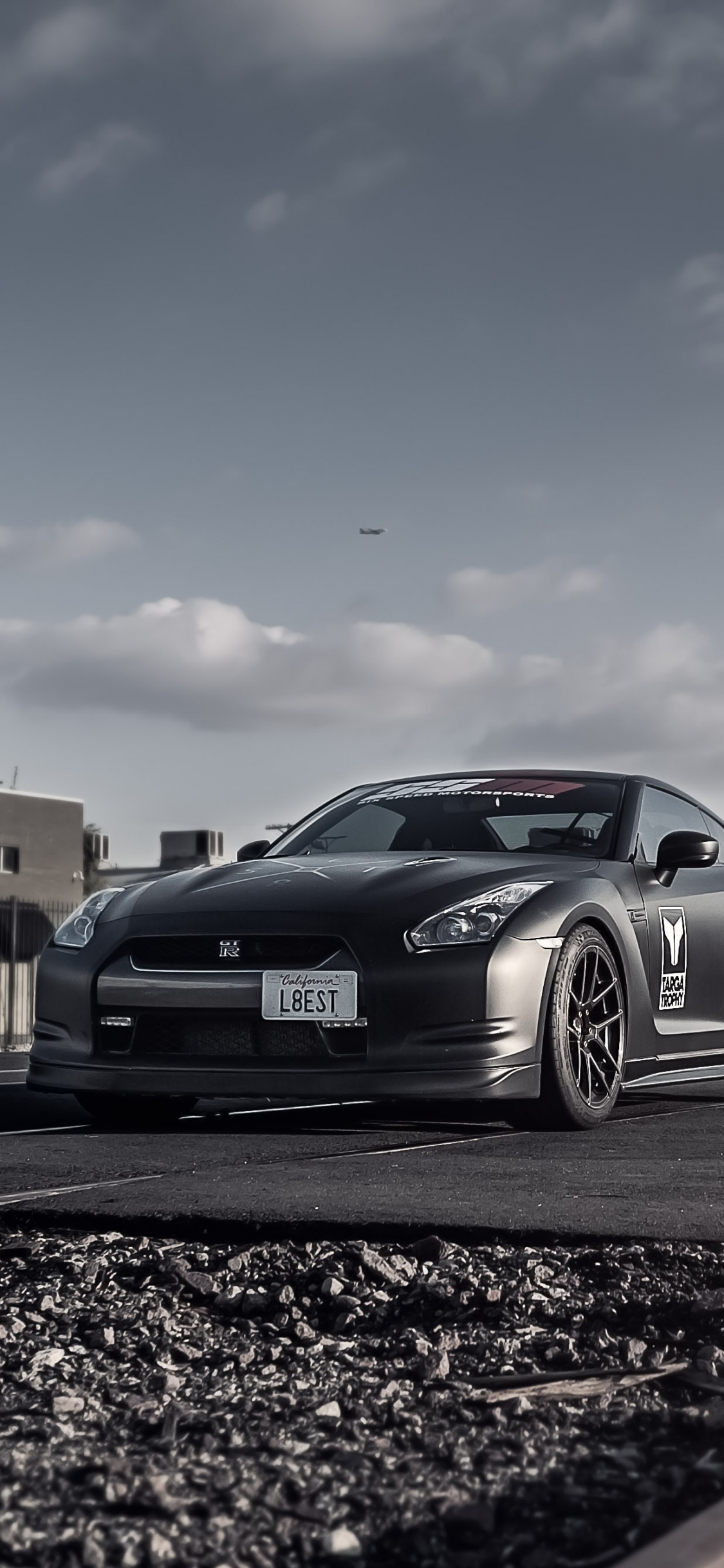 Обои авто, Ниссан, Nissan GT-R Black, суперкар, колесо в разрешении 1125x2436