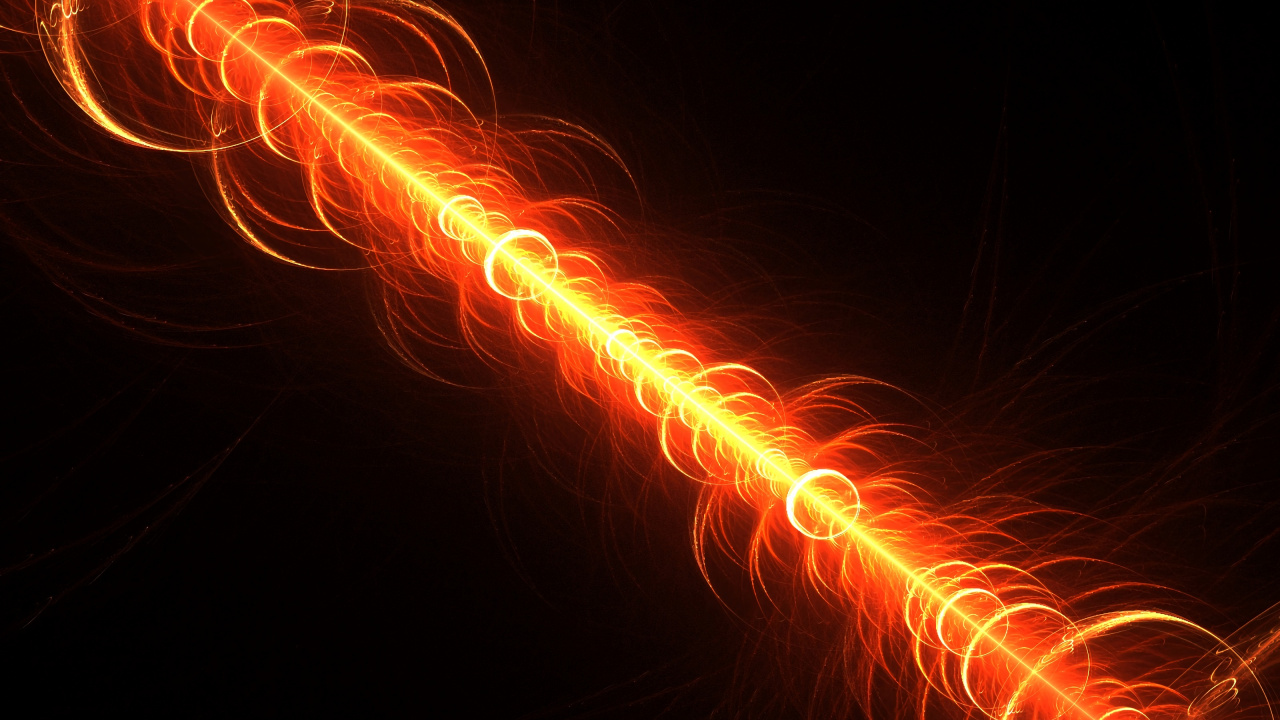 Обои Апельсин, свет, красный цвет, желтый, пламя в разрешении 1280x720