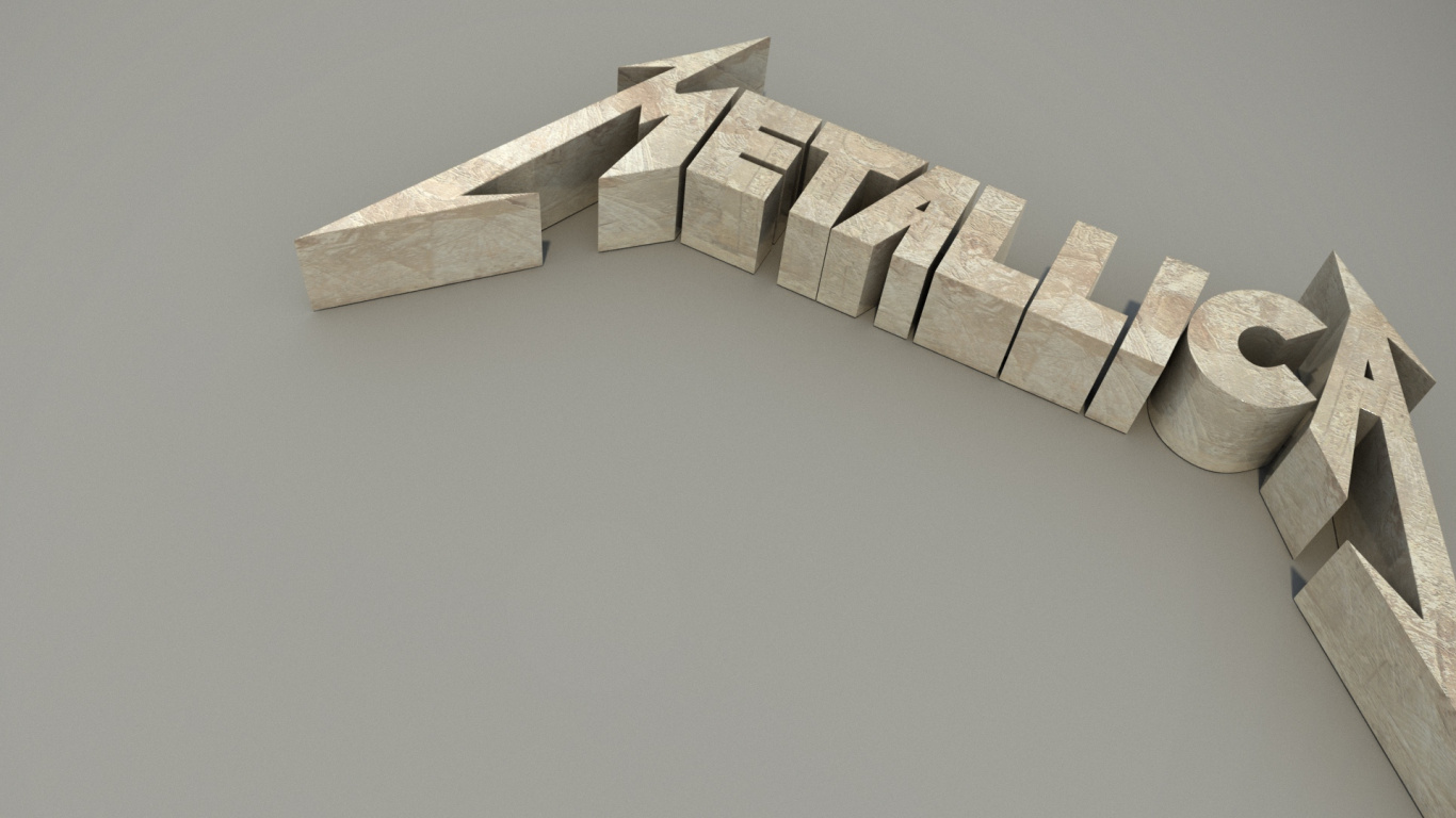 Обои Metallica, трэш, тяжелый металл, лого, древесина в разрешении 1366x768