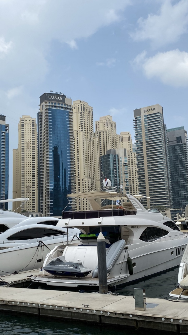 Обои Дубай, Дубай Марина, Марина, вода, башня в разрешении 720x1280