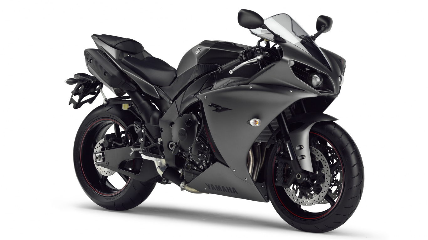 Обои Ямаха мотор Компани, мотоцикл, черный, Обтекатель мотоцикла, авто в разрешении 1366x768