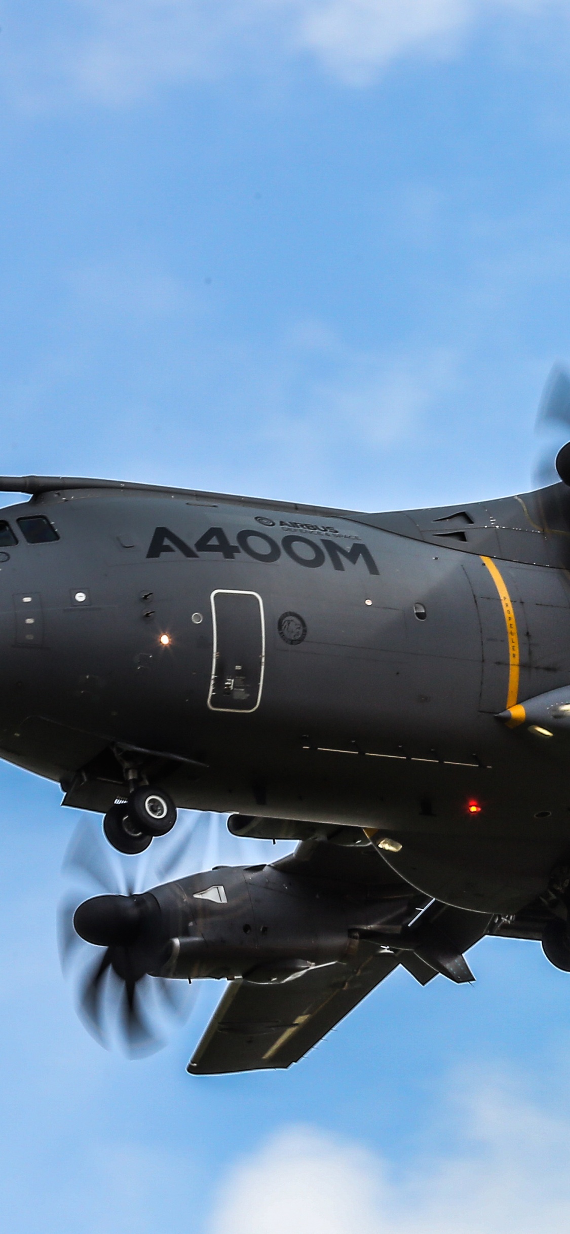 Обои Аэробус А400М Атлас, военно транспортный самолет, военный самолет, самолеты, самолет в разрешении 1125x2436