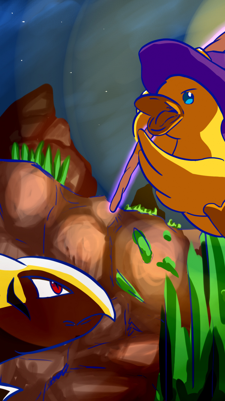 Обои арт, окружающая среда, ботаники, Люди в природе, мультфильм в разрешении 750x1334