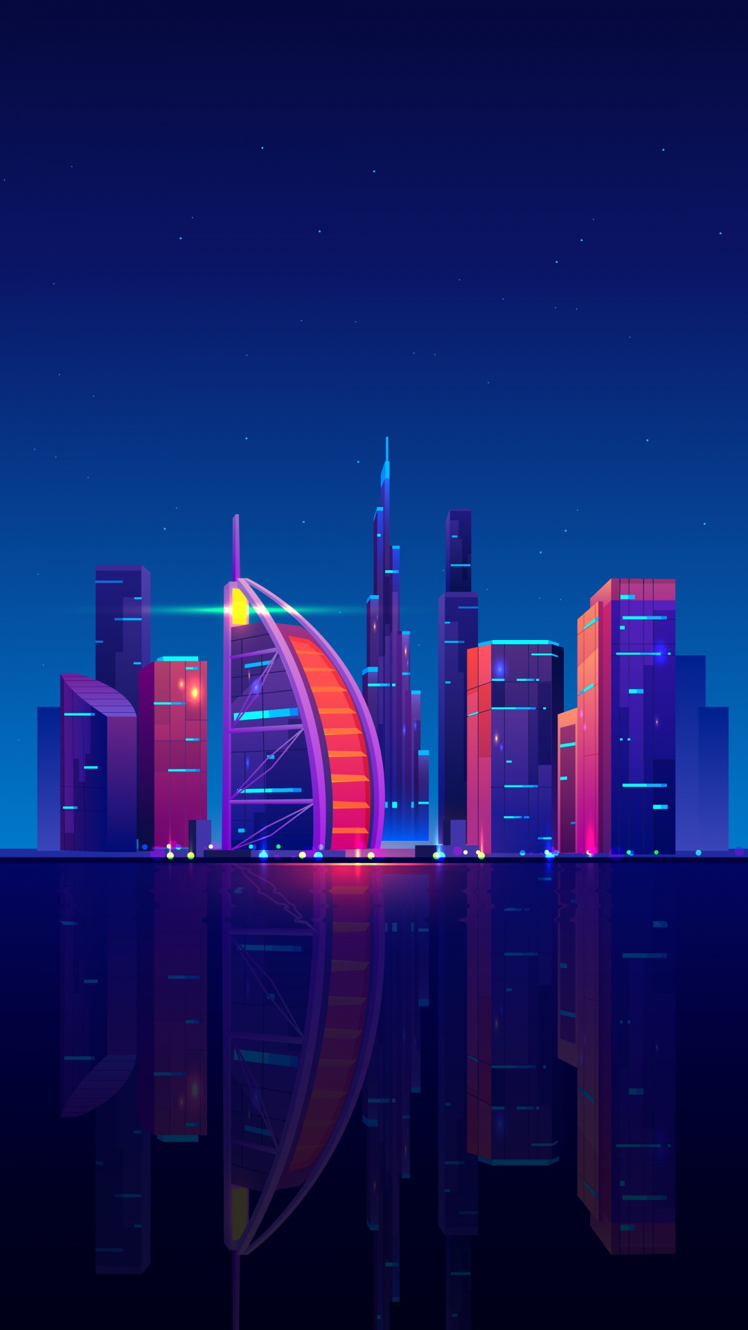 Обои Дубай, городской пейзаж, здание, небоскреб, вышка в разрешении 1080x1920