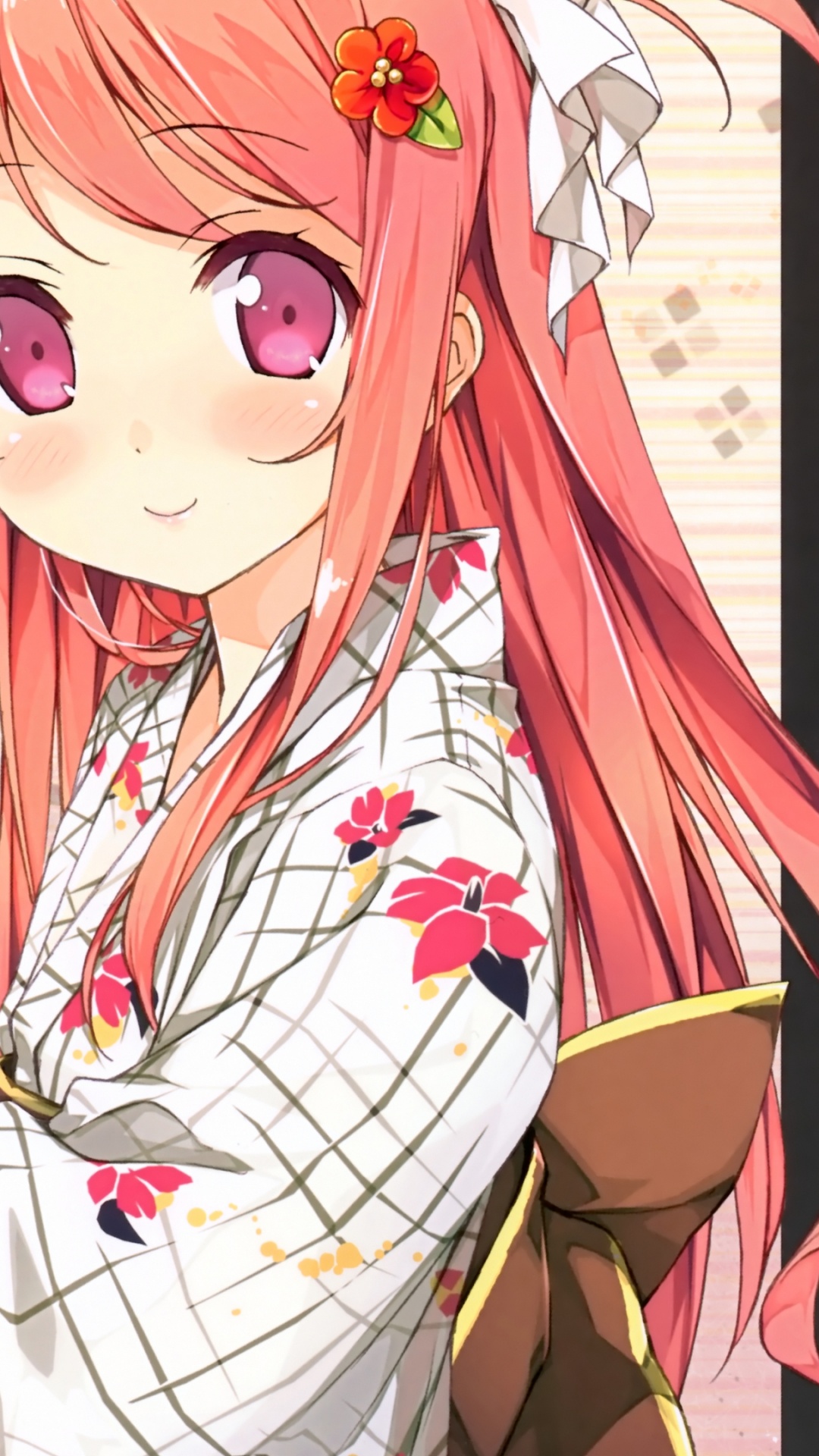 Обои мультфильм, розовый, ваш дневник, девушка, иллюстратор в разрешении 1080x1920