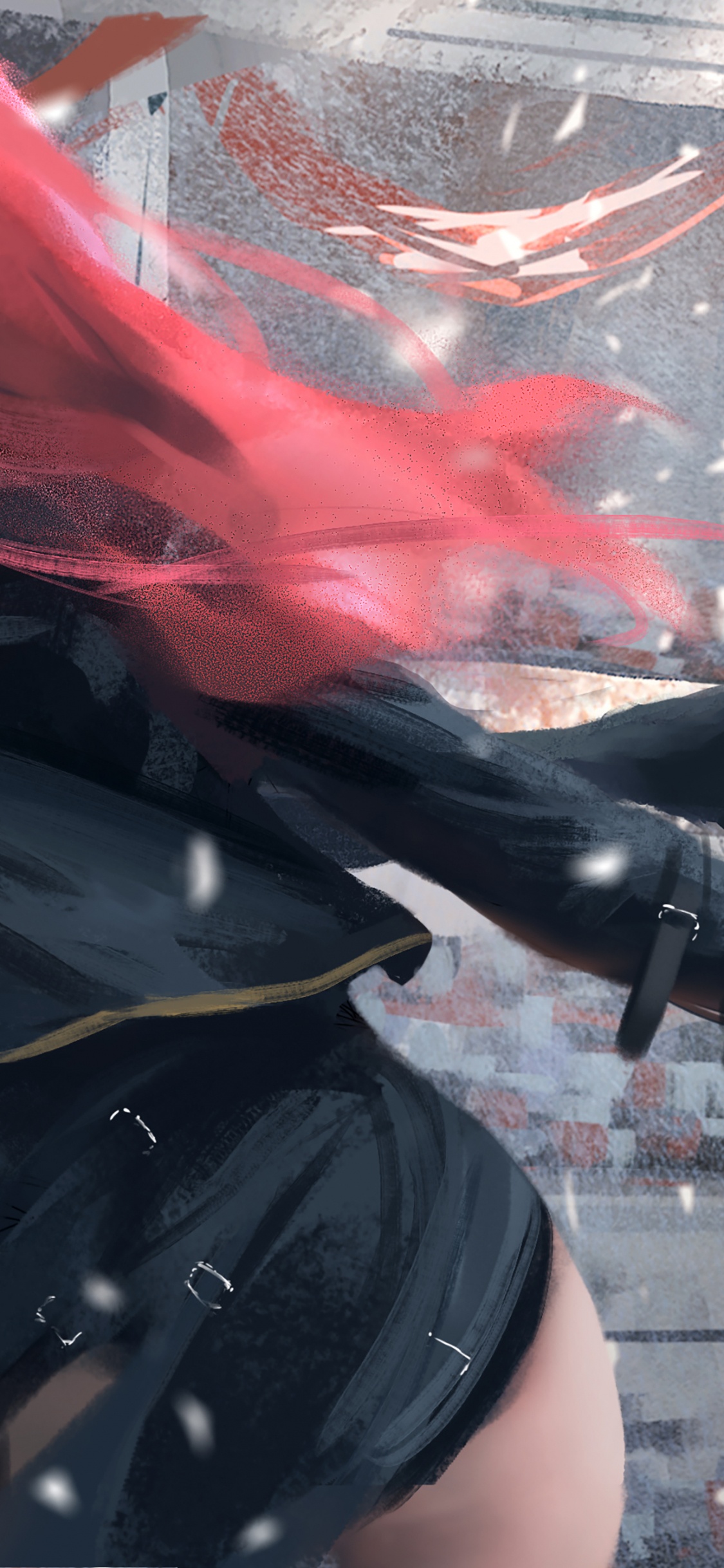 Обои цифровое искусство, призрачный клинок, арт, артист, рисование в разрешении 1125x2436